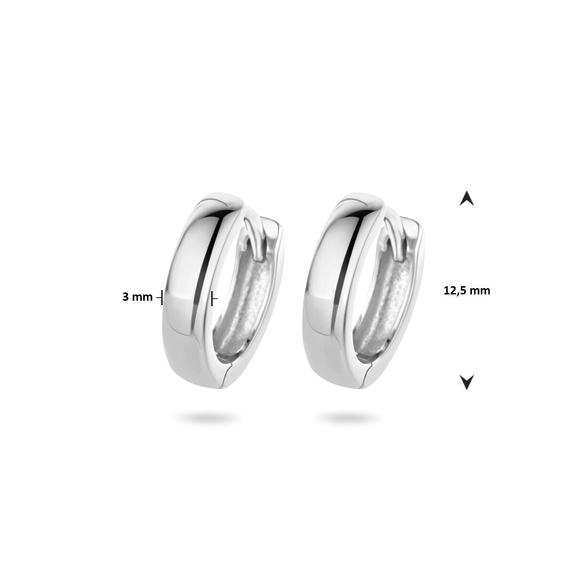 Zilveren Klapoorringen Bol 3mm 1322140