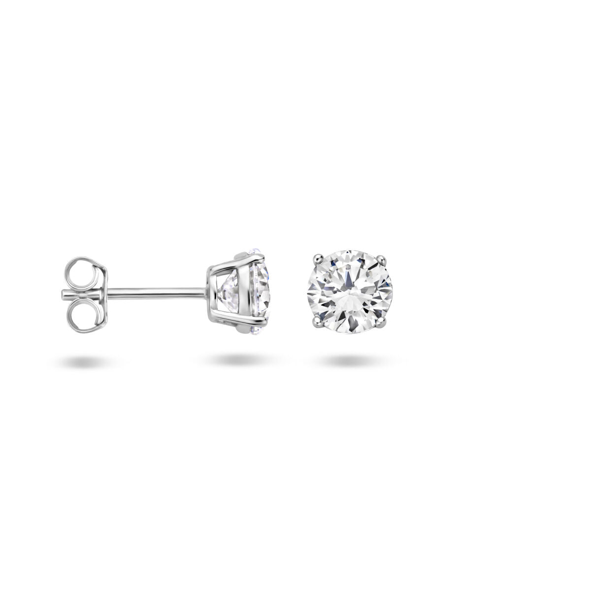 Zilveren Oorknoppen Zirkonia 6mm 1322872