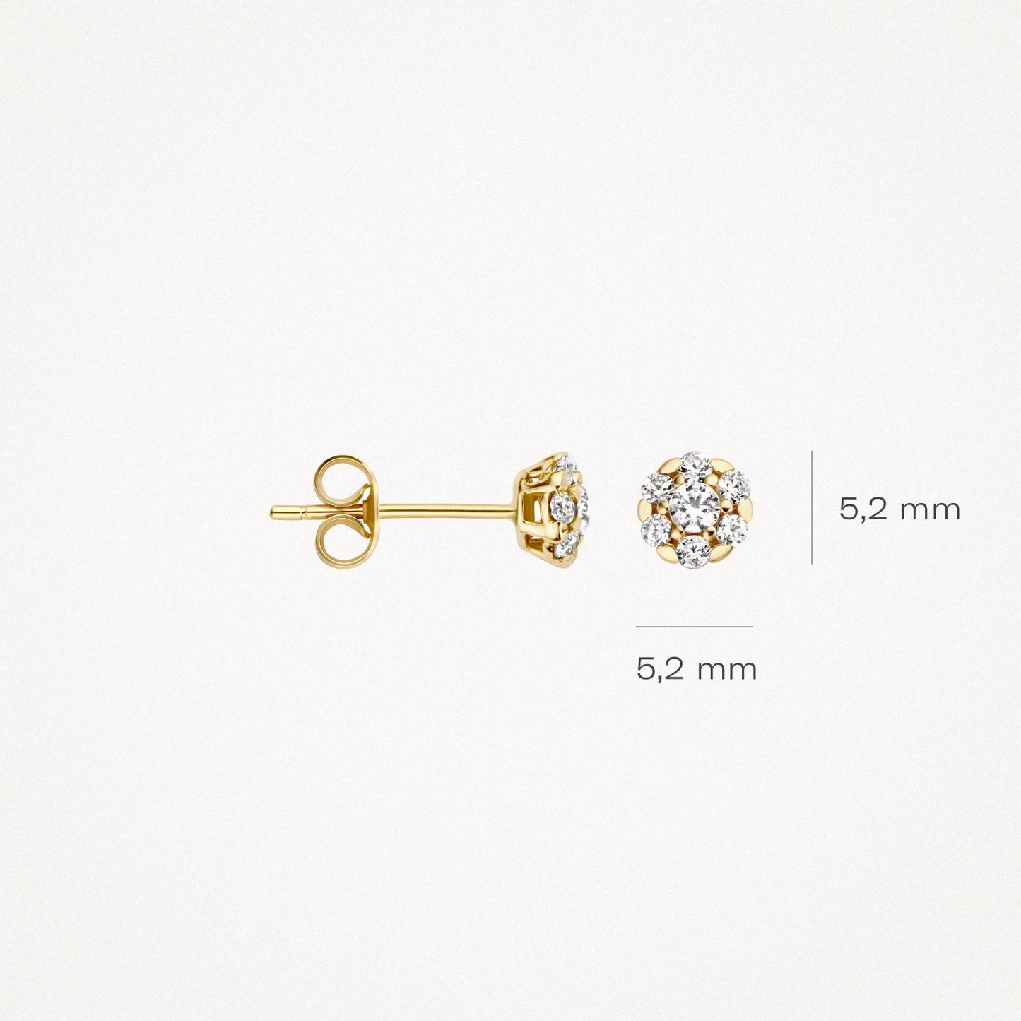 Blush Oorknoppen 14kt Goud 7241YZI