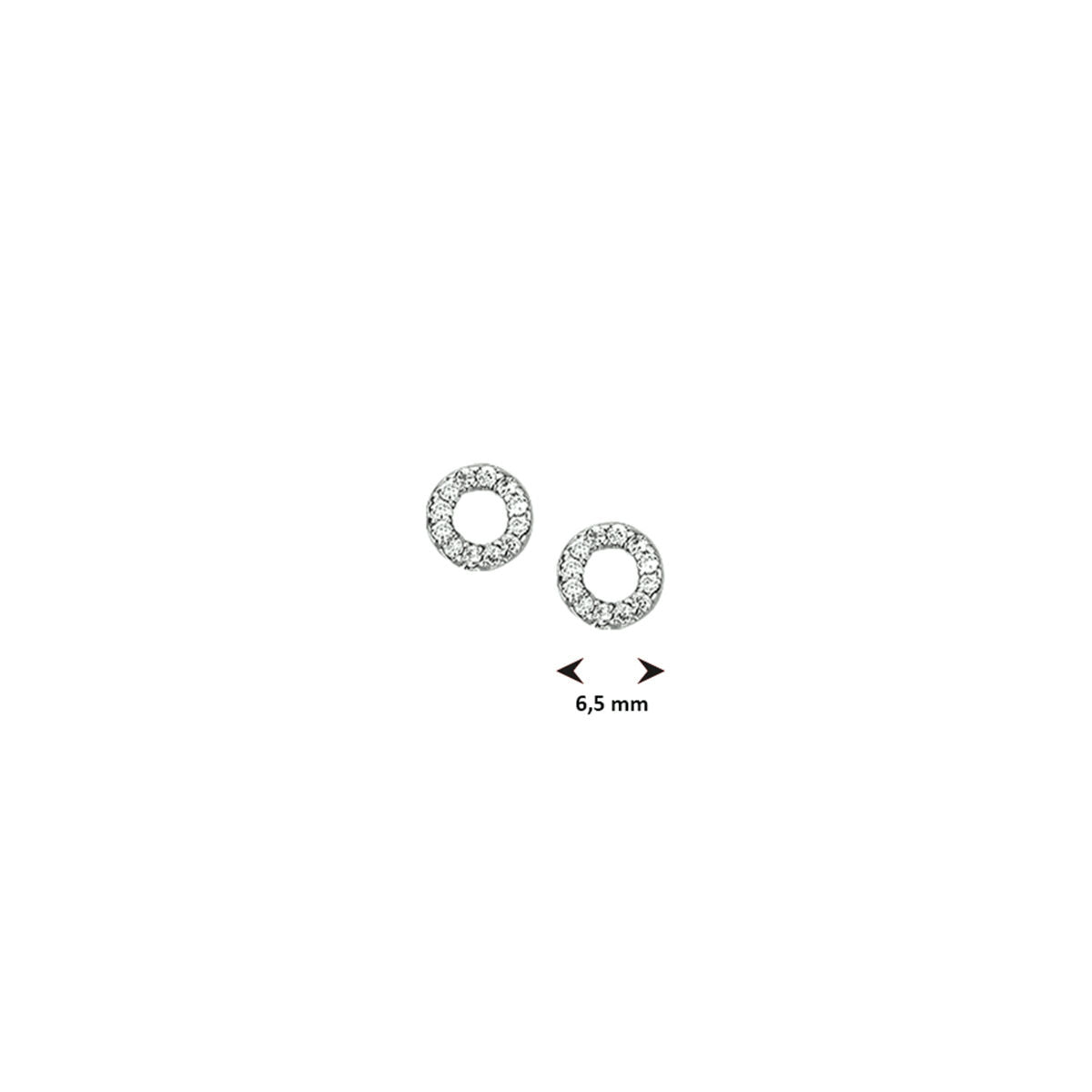 Zilveren Oorknoppen Zirkonia 6,5mm 1322017
