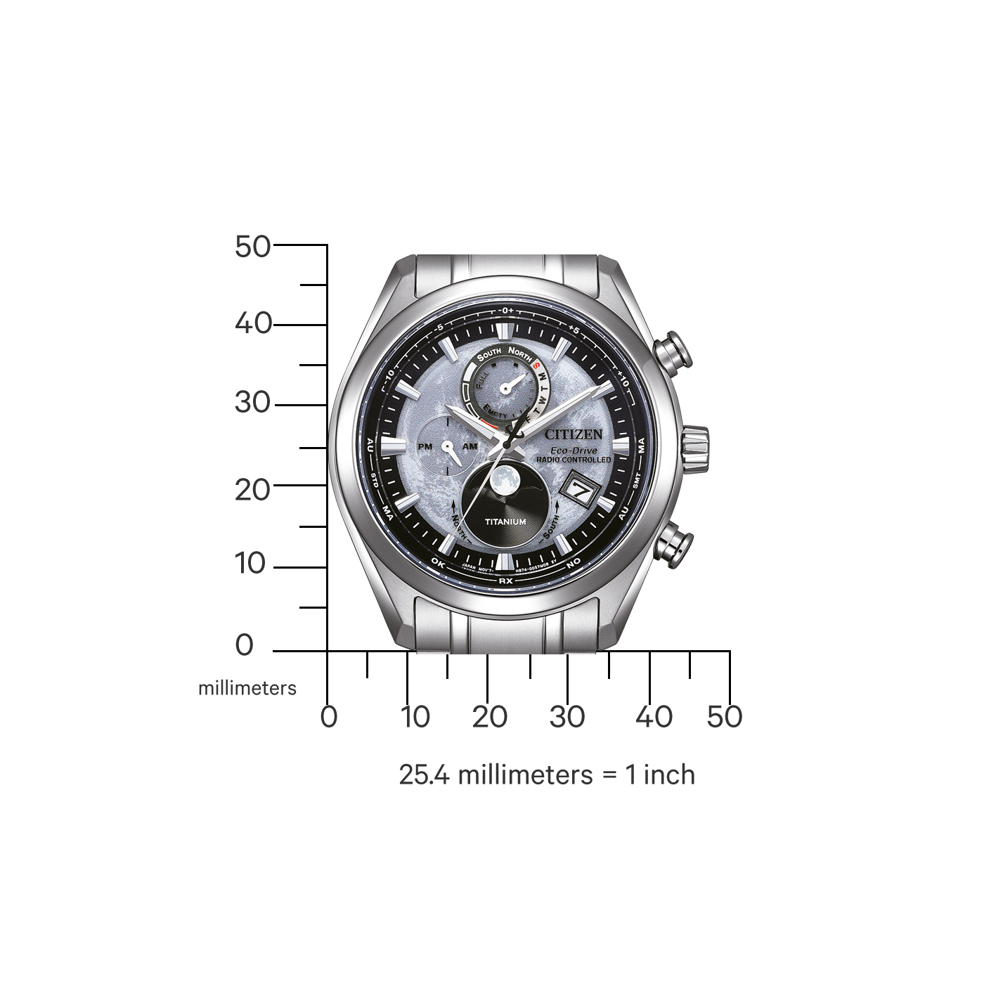 Citizen Radio Controlled 'Tsuki - yomi' Moonphase BY1010 - 81H