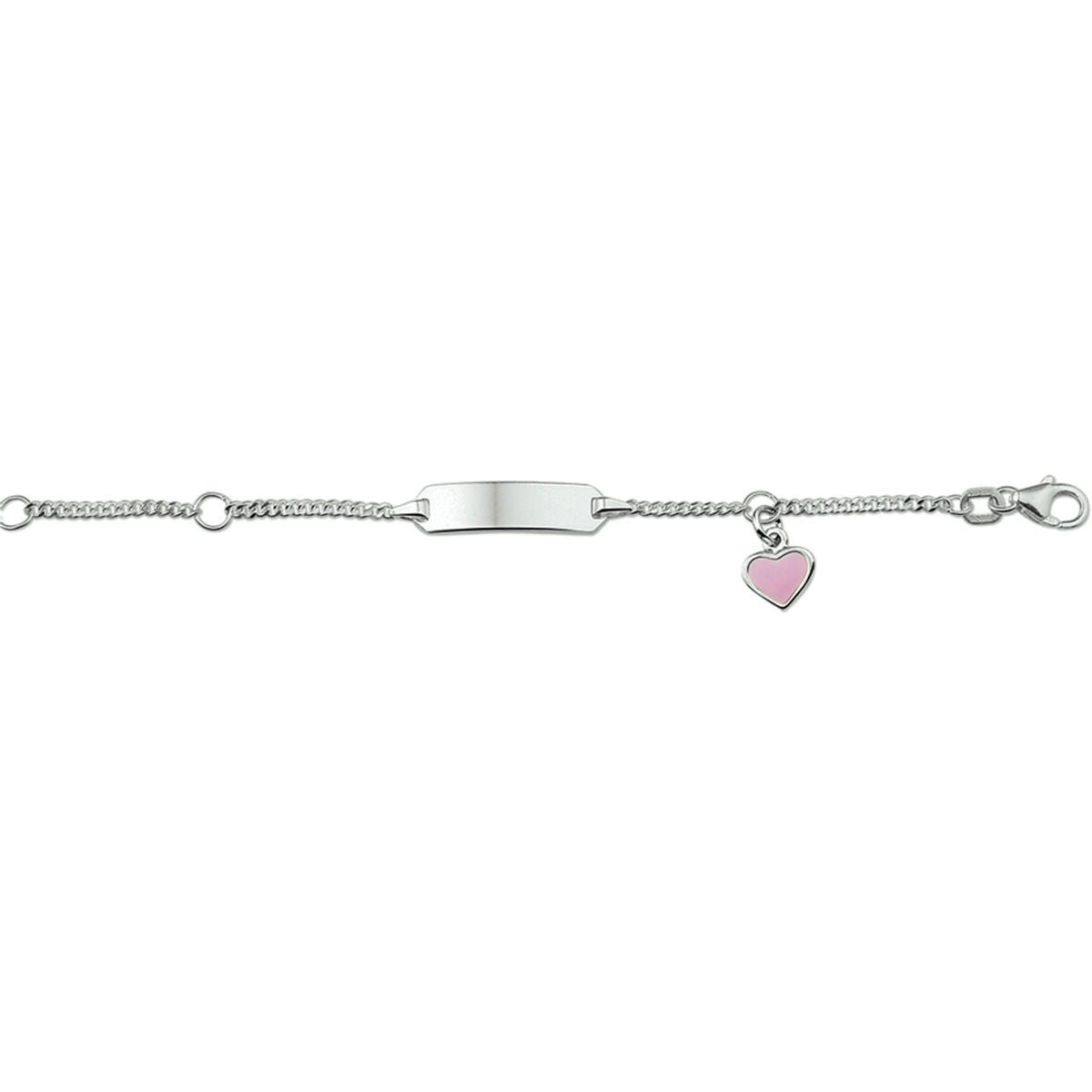 Zilveren Graveerarmband Hart Plaat 5 mm 11-13 cm 1327376