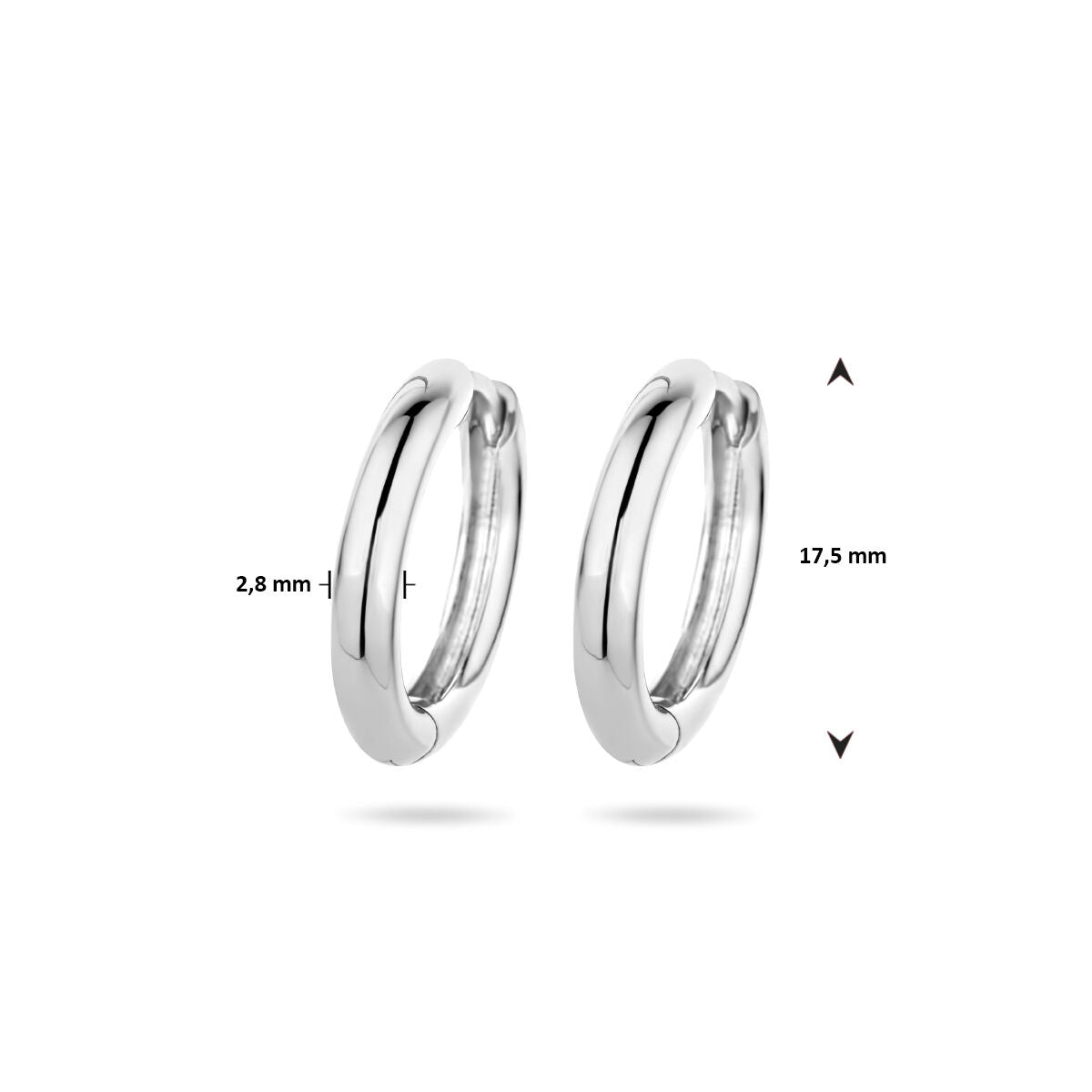 Zilveren Oorringen 2,8mm 17,5mm 1322151