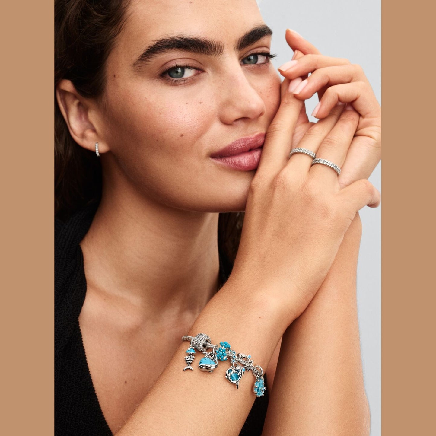 Pandora Bedel Blauwe Muranoglas Dolfijnen 793924C01 - Juwelier van Dam