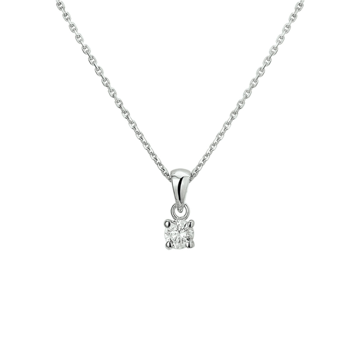 Zilveren Collier Hanger Zirkonia 45cm 1322128
