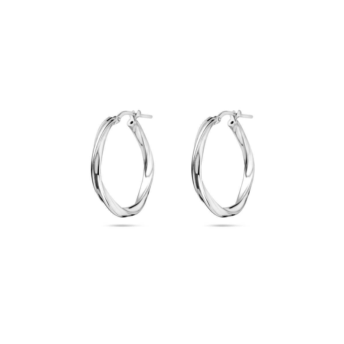 Zilveren Oorringen Gedraaid 2,0mm 24mm 1337962