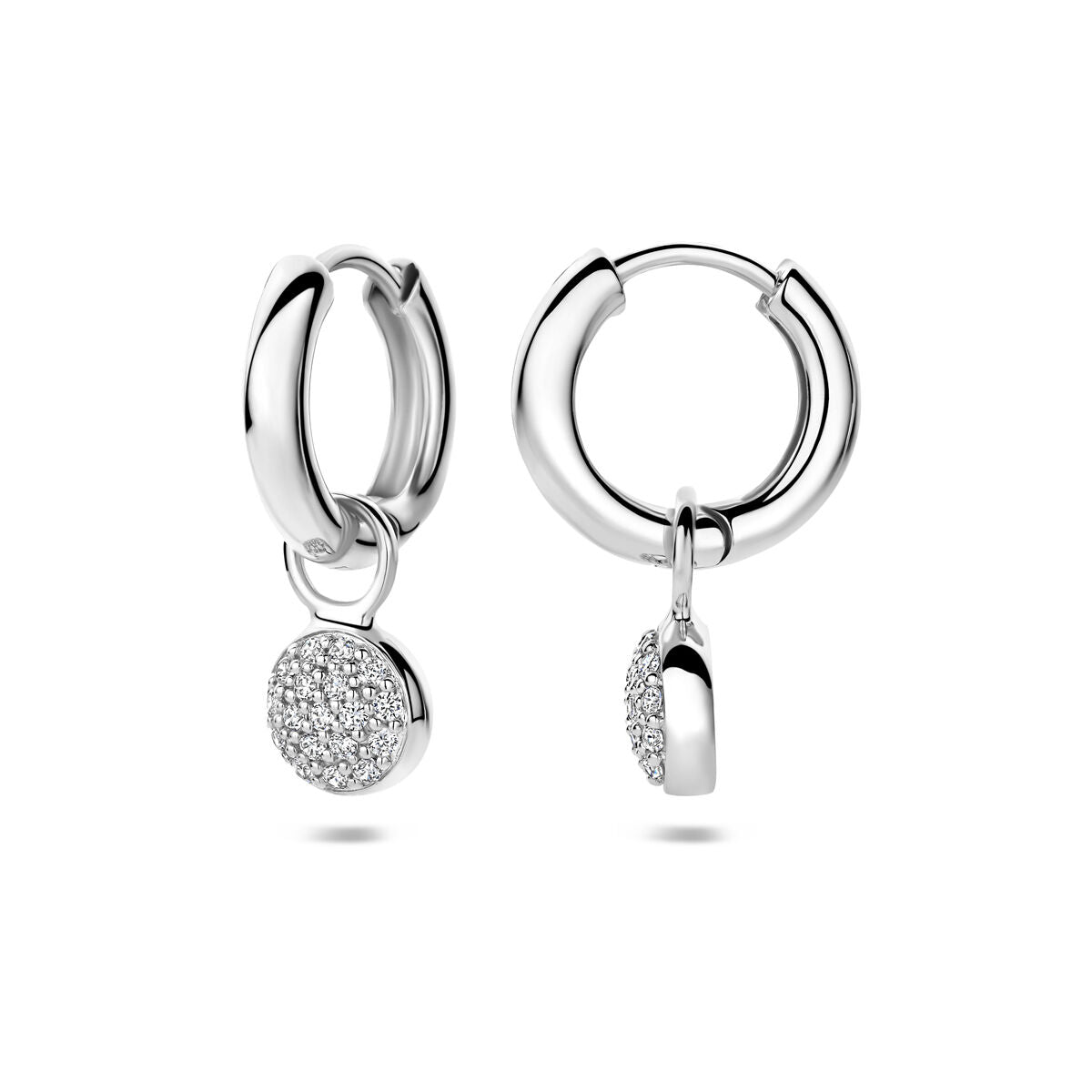Zilveren Klapoorringen Zirkonia 15mm 1327089