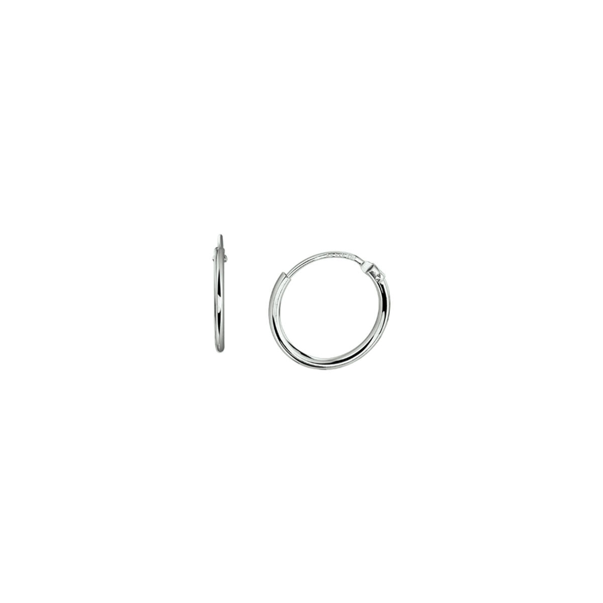 Zilveren Oorringen Ronde Buis 15mm 1322116