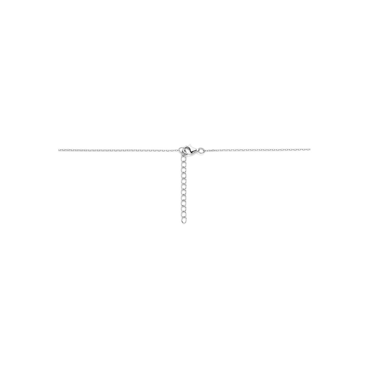 Zilveren Collier Zirkonia 40+4cm 1322090