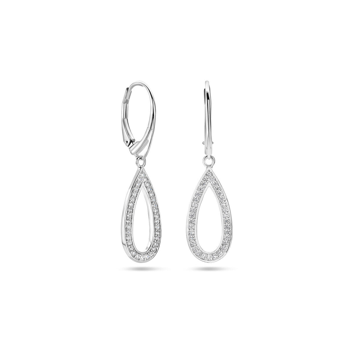 Zilveren Oorhangers Zirkonia Brisur Haak 38mm 1327087