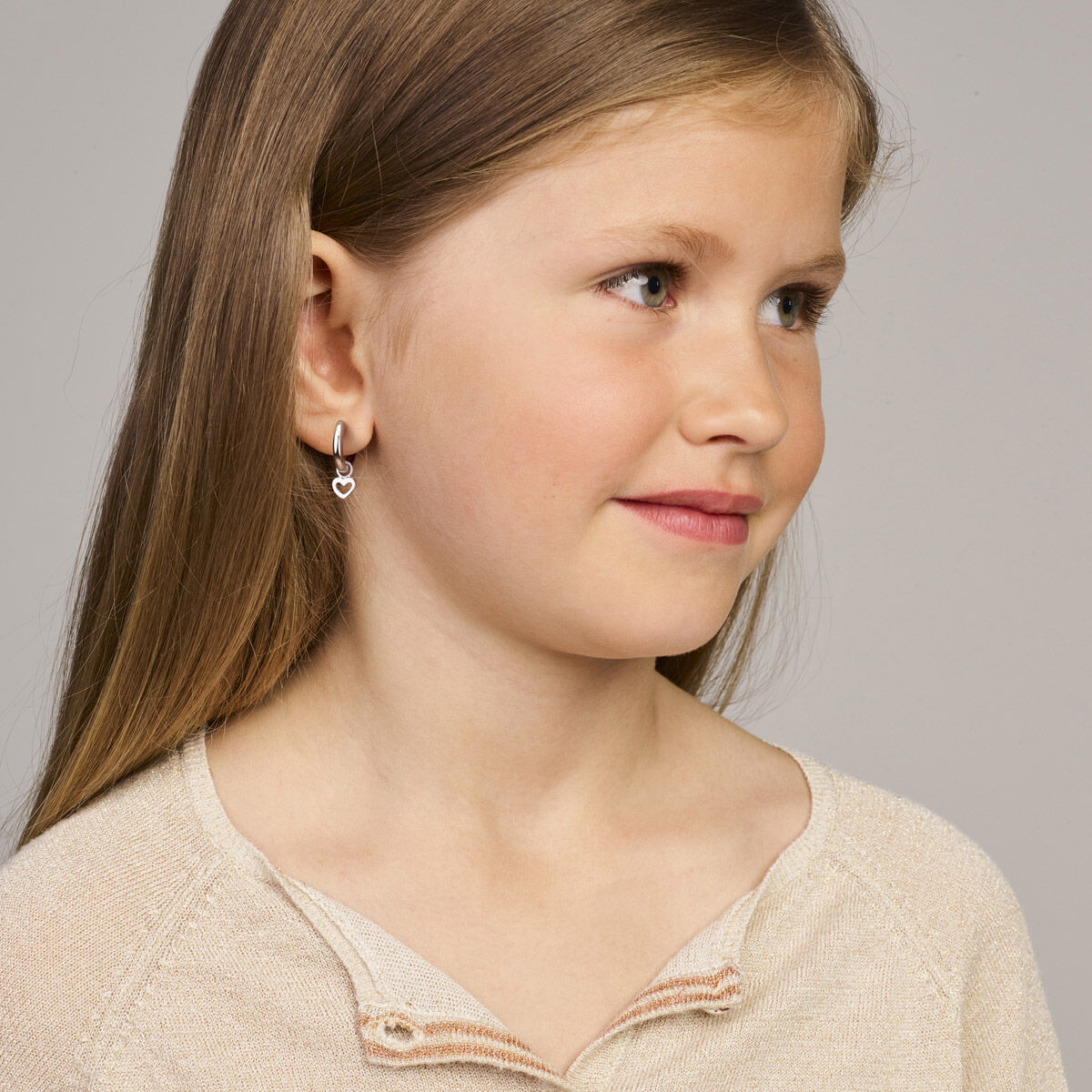 Zilveren Klapoorringen Hart 1340434