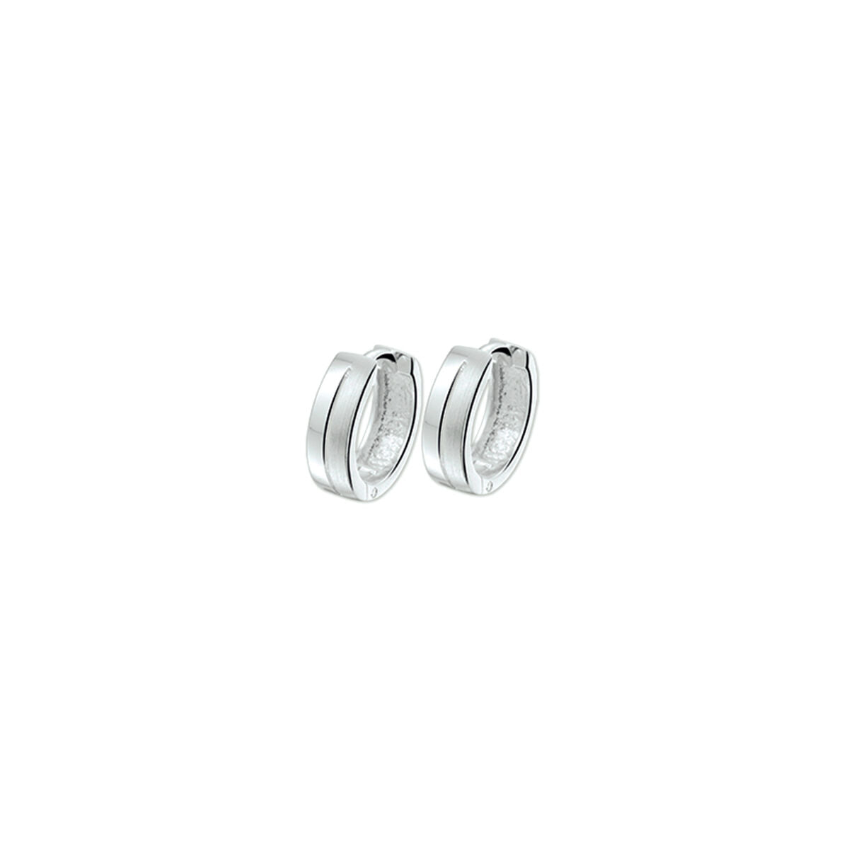 Zilveren Klapoorringen Vlak Poli/Mat 3,5mm 1322164