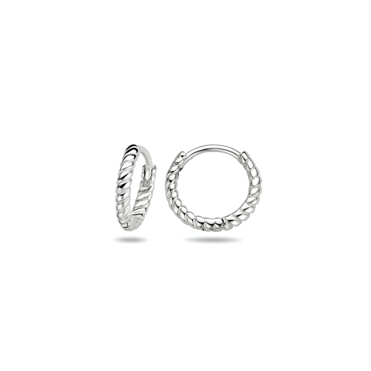 Zilveren Klapoorringen Gedraaid 11 mm 1340408