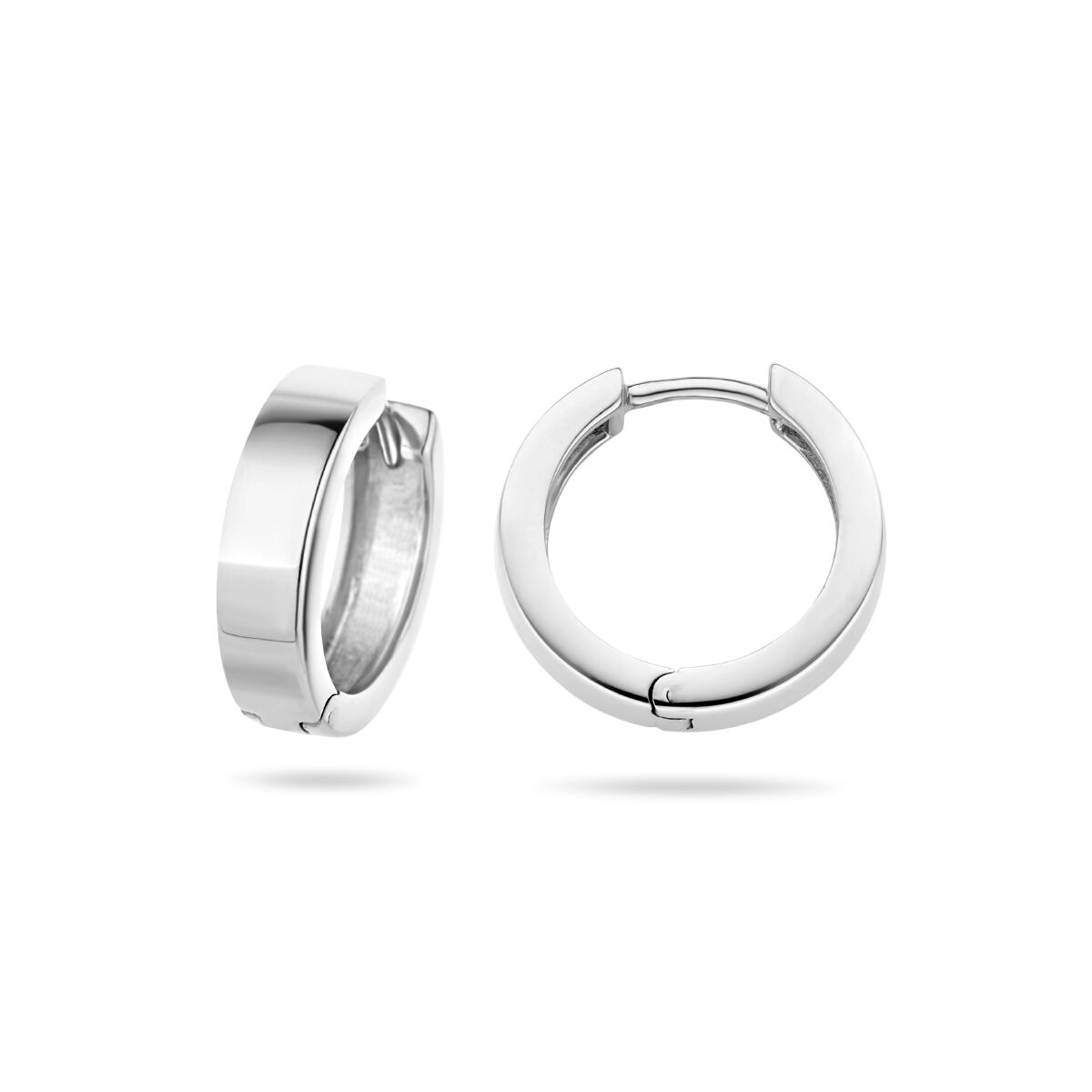 Zilveren Klapoorringen Vlak 4mm 15mm 1322136