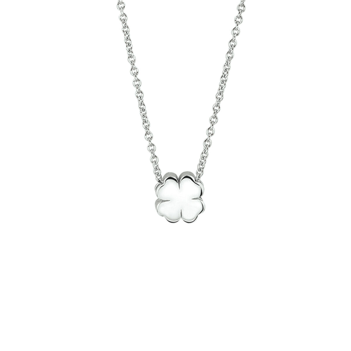 Zilveren Collier Klavertje 1,3mm 41+4cm 1322084