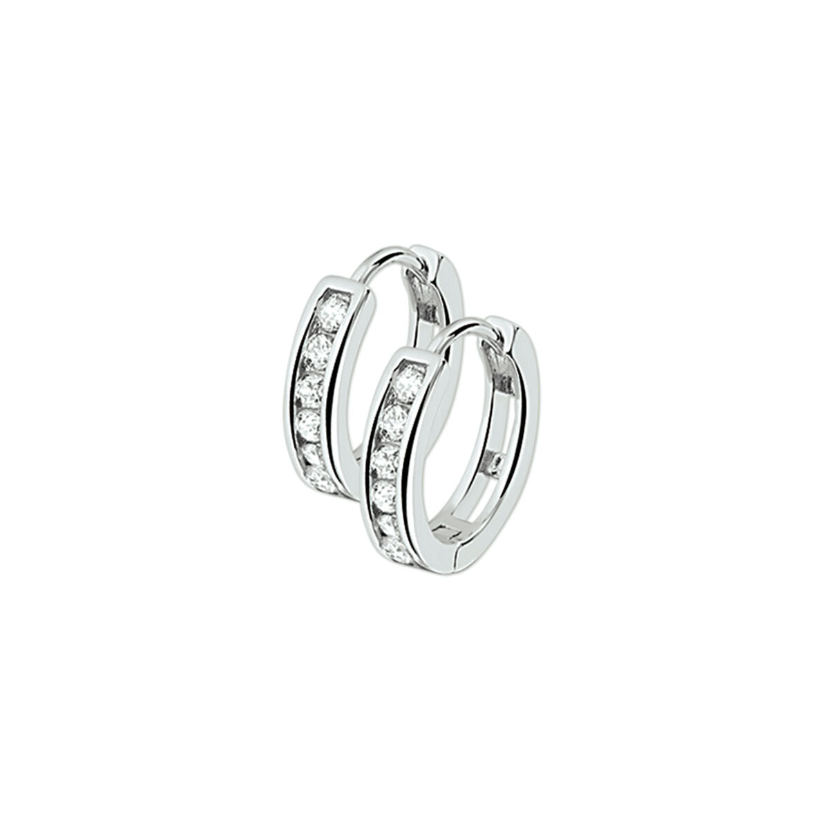Zilveren Klapoorringen Zirkonia 15mm 1322443