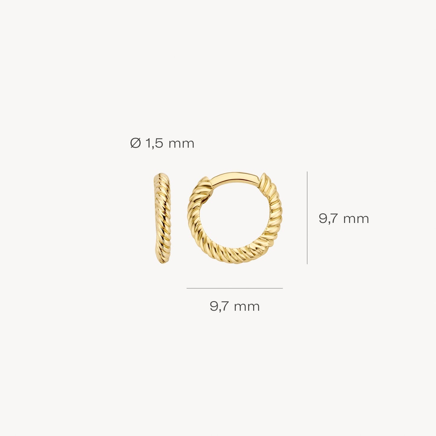 Blush Oorringen 14kt Goud 7231YGO