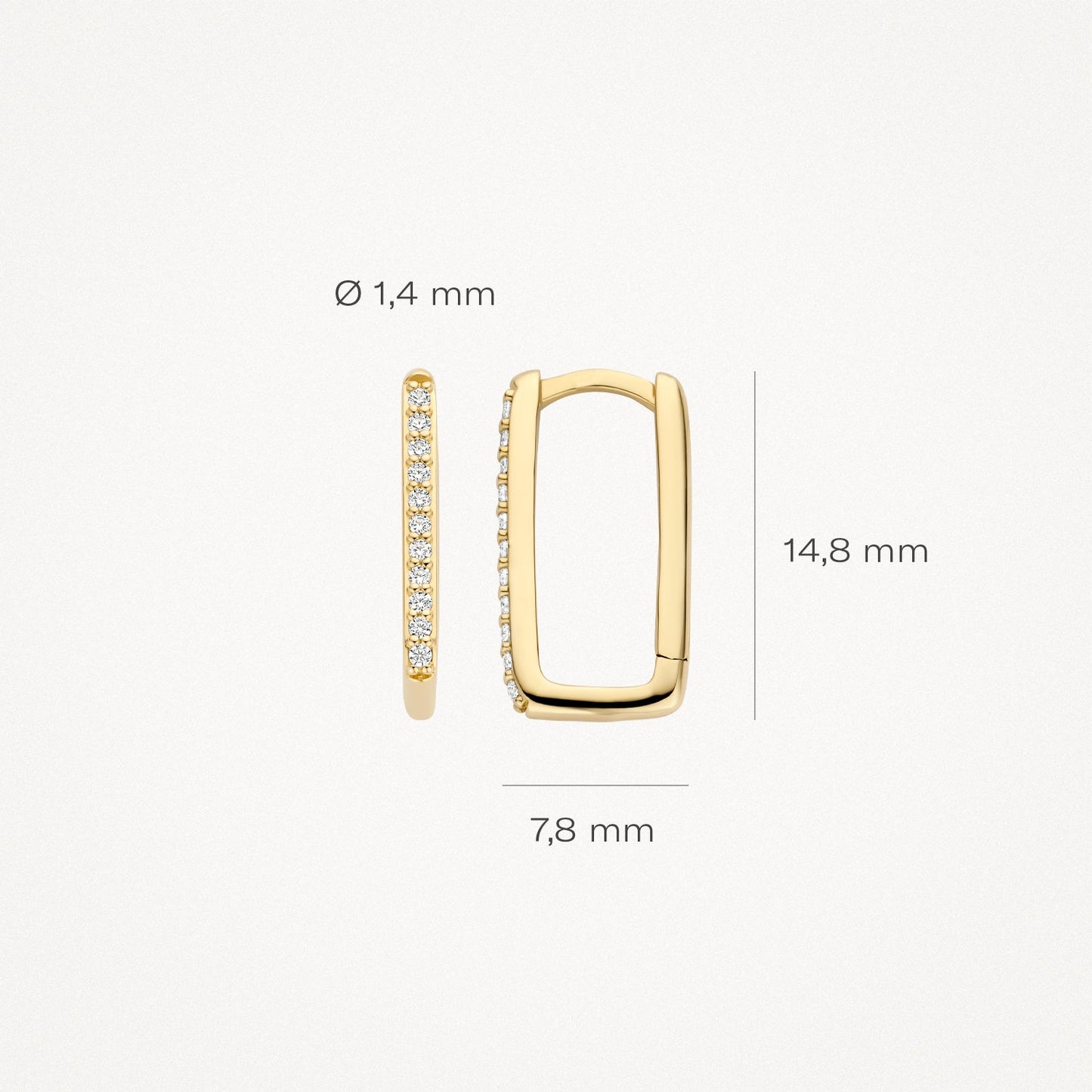 Blush Oorringen 14kt Goud 7318YZI