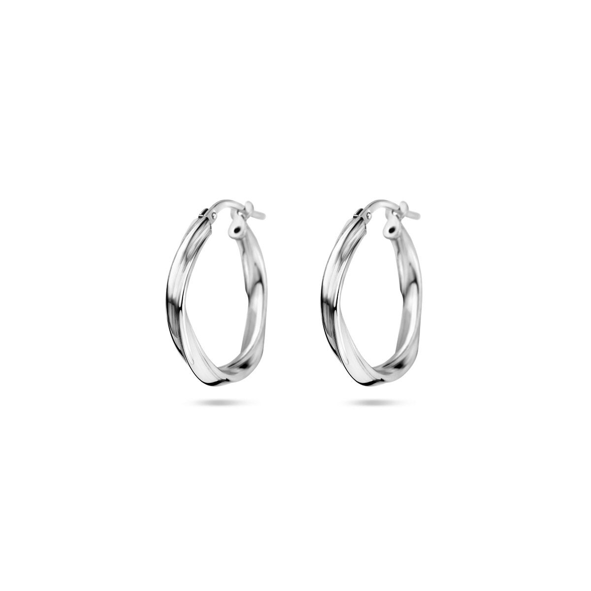 Zilveren Oorringen Gedraaid 2,0mm 19mm 1337959