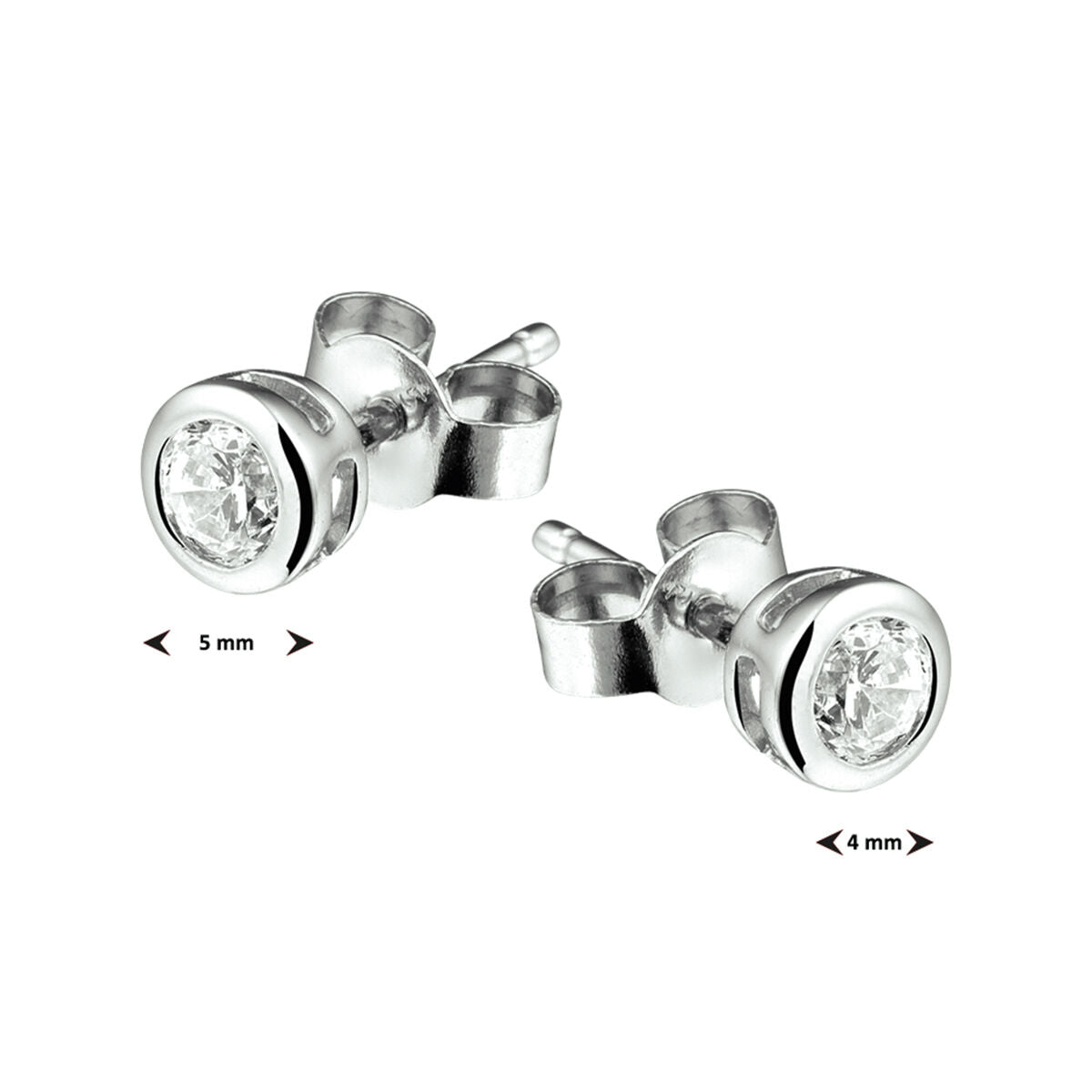 Zilveren Oorknoppen Zirkonia 3,5mm 1323104