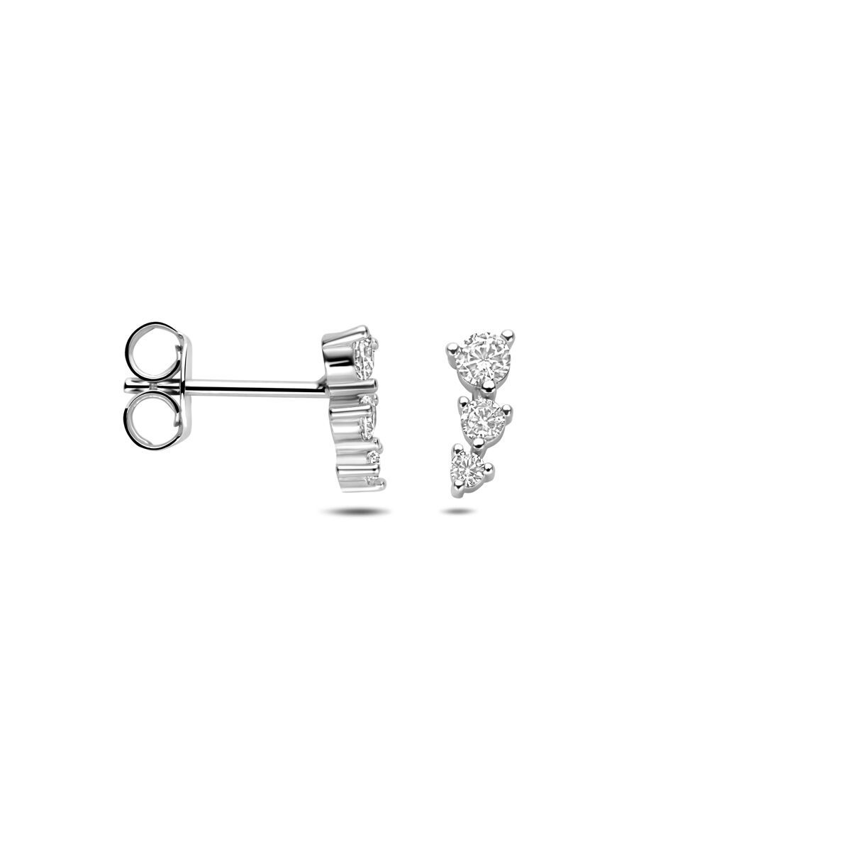 Zilveren Oorknoppen Zirkonia 9mm 1343125