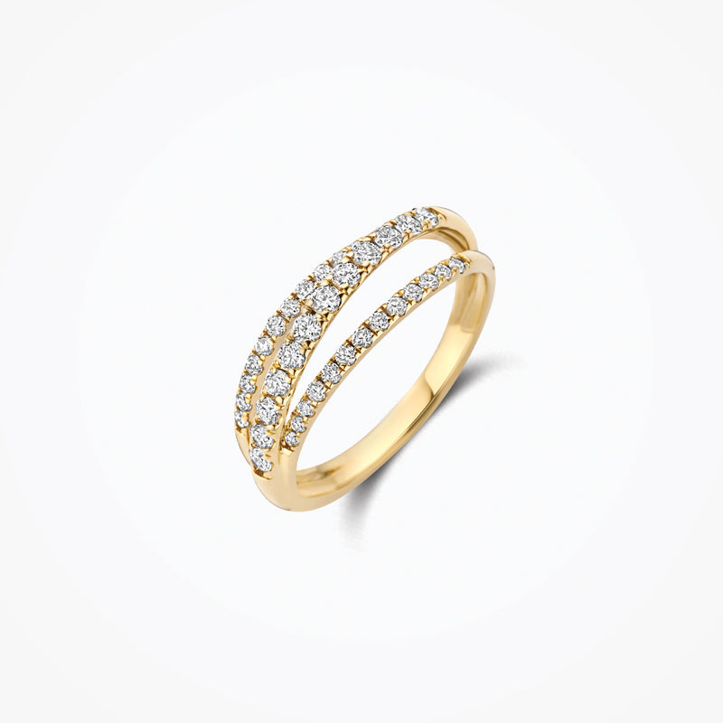 Blush Lab Diamonds Ring met 3 pavé bezette banden LG1057Y/54