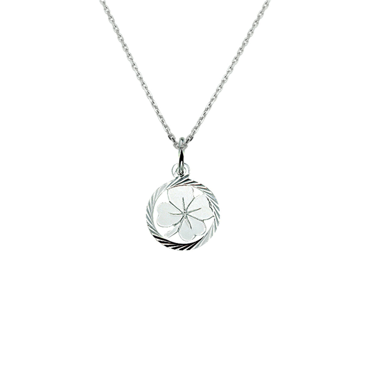 Zilveren Collier Klavertje 1,3mm 41+4cm 1322061