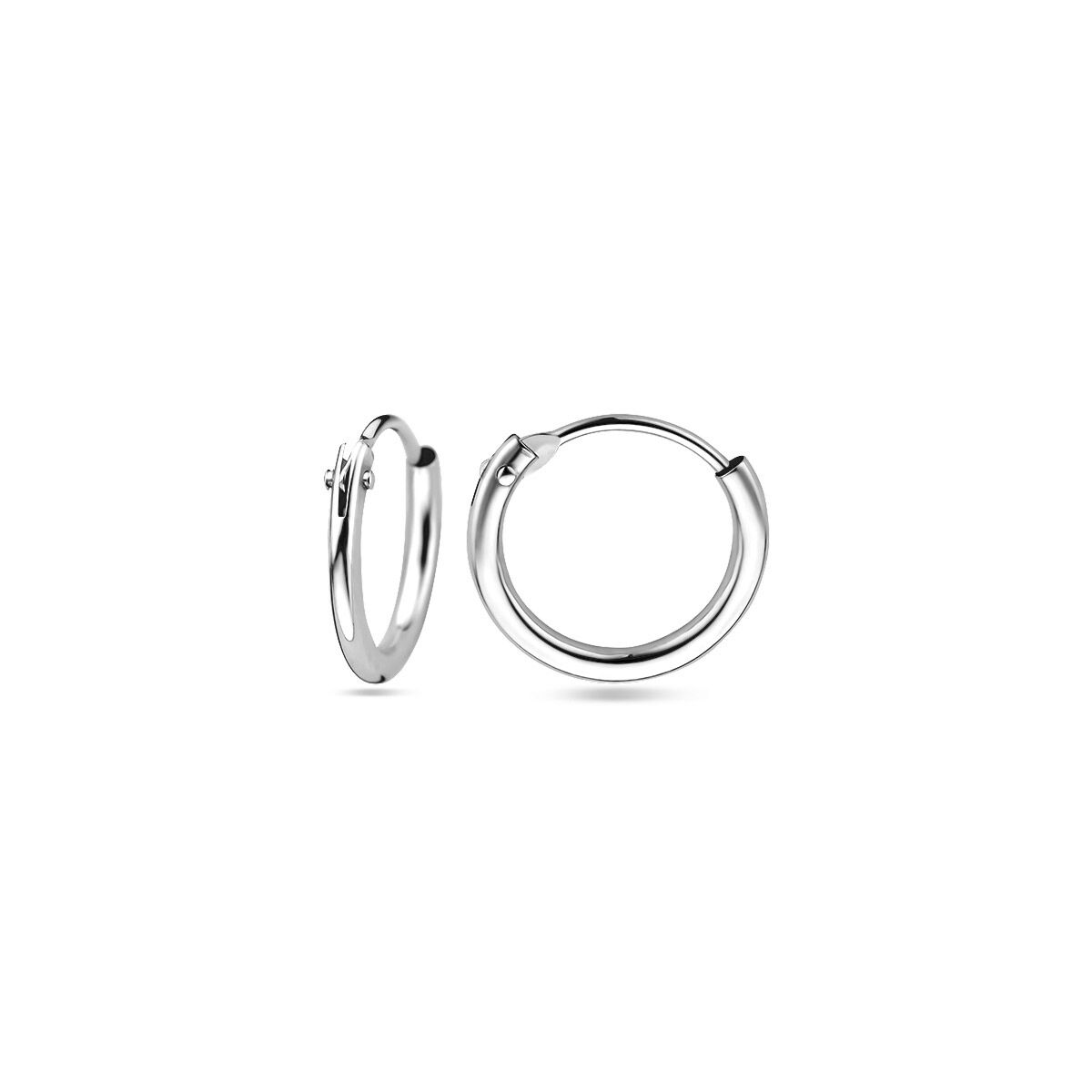 Zilveren Oorringen Ronde Buis 11mm 1322113