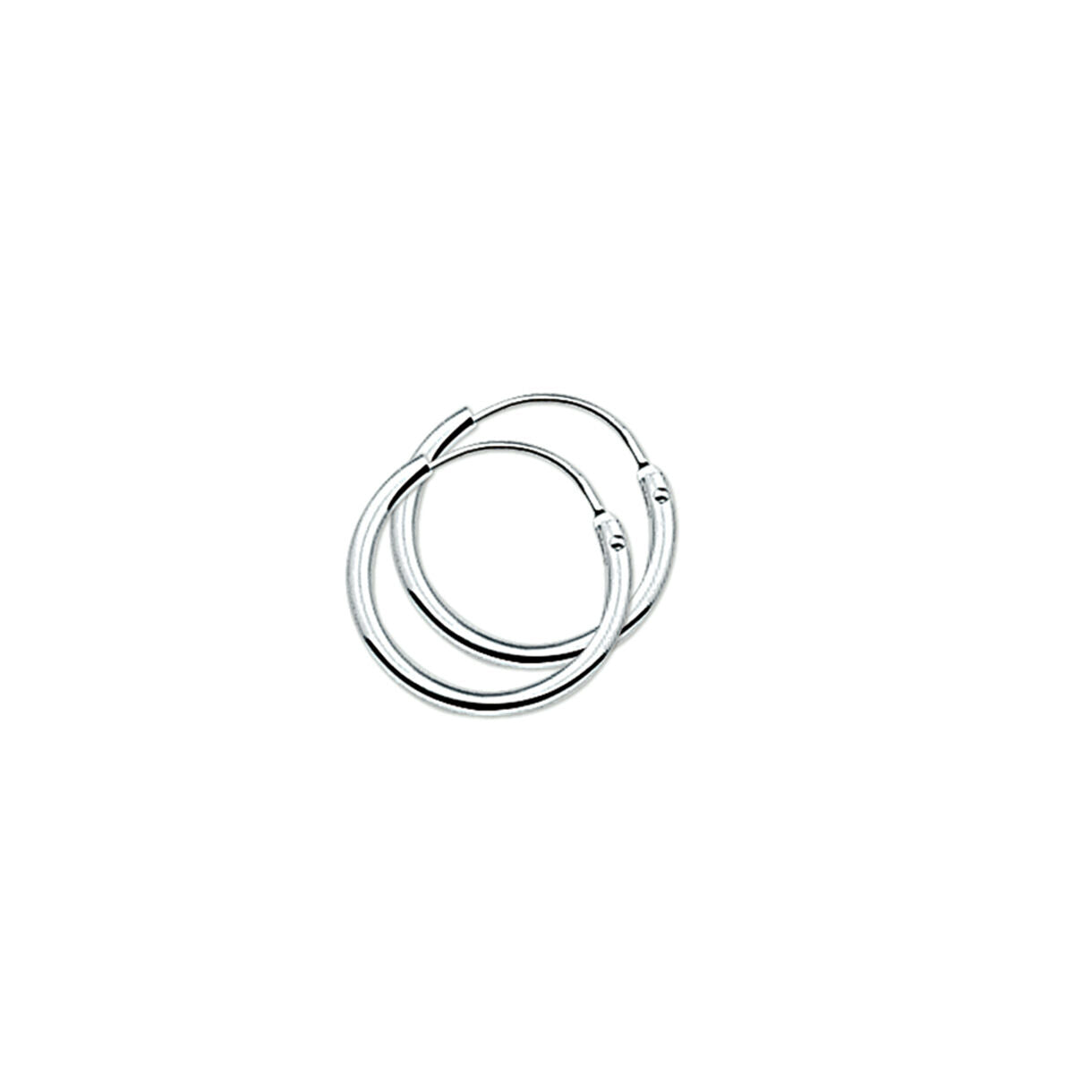 Zilveren Oorringen Ronde Buis 15mm 1322116