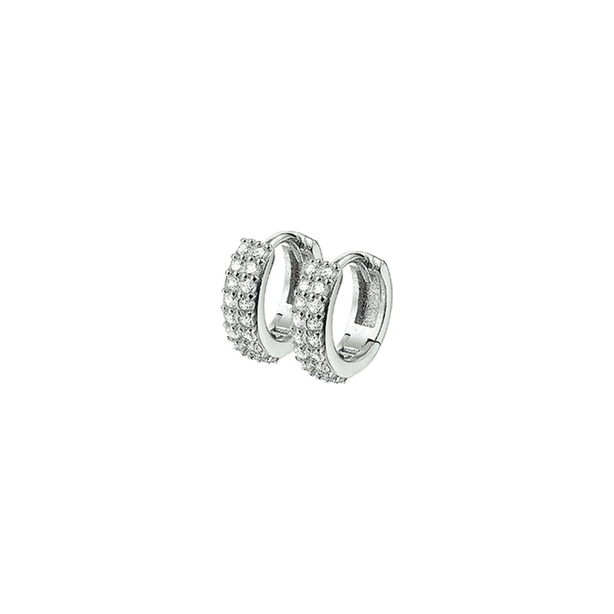 Zilveren Klapoorringen Zirkonia 13mm 1322199