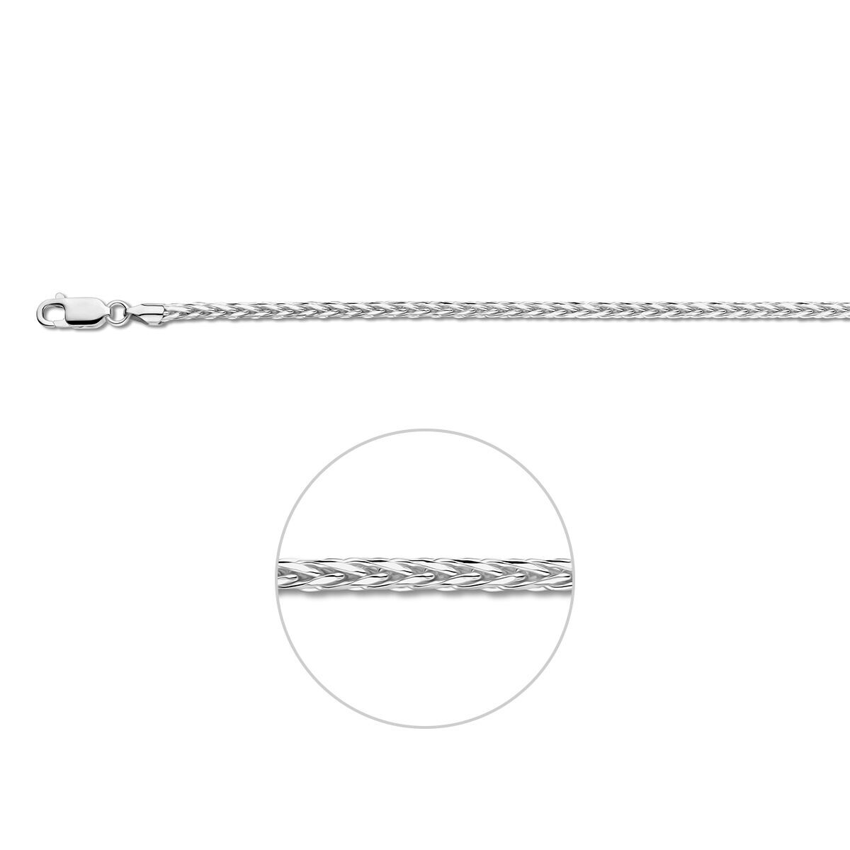 Zilveren Vossestaart 3,0mm 18cm 1324682