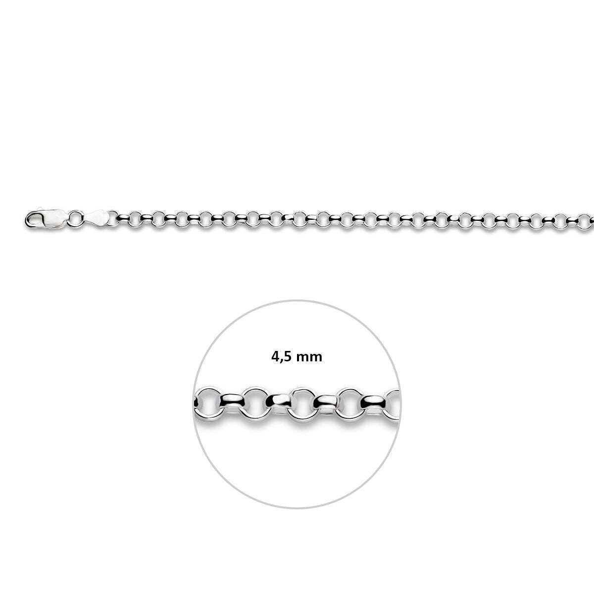 Zilveren Armband Jasseron 4,5mm 19cm 1321692