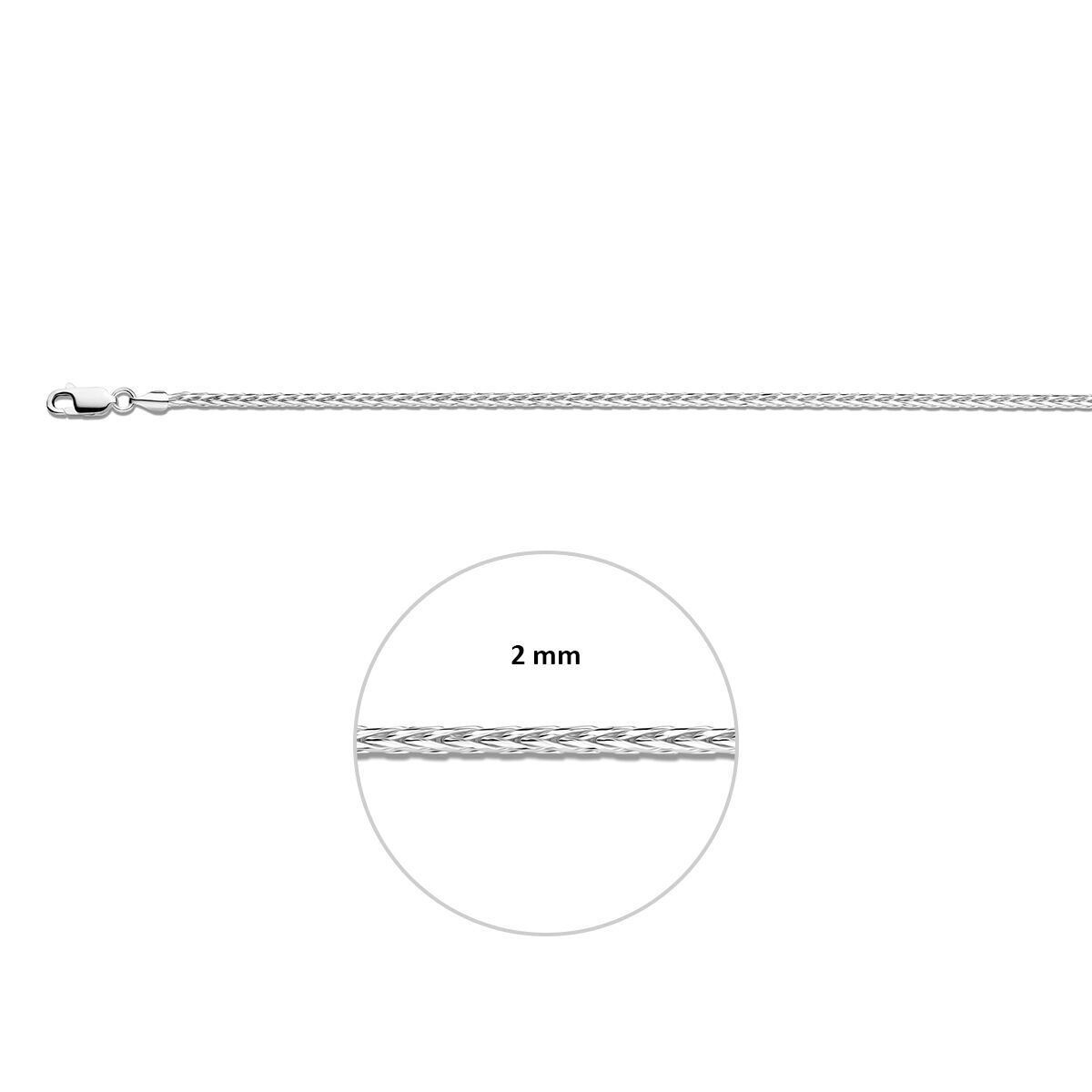 Zilveren Vossestaart 2,0mm 1321803