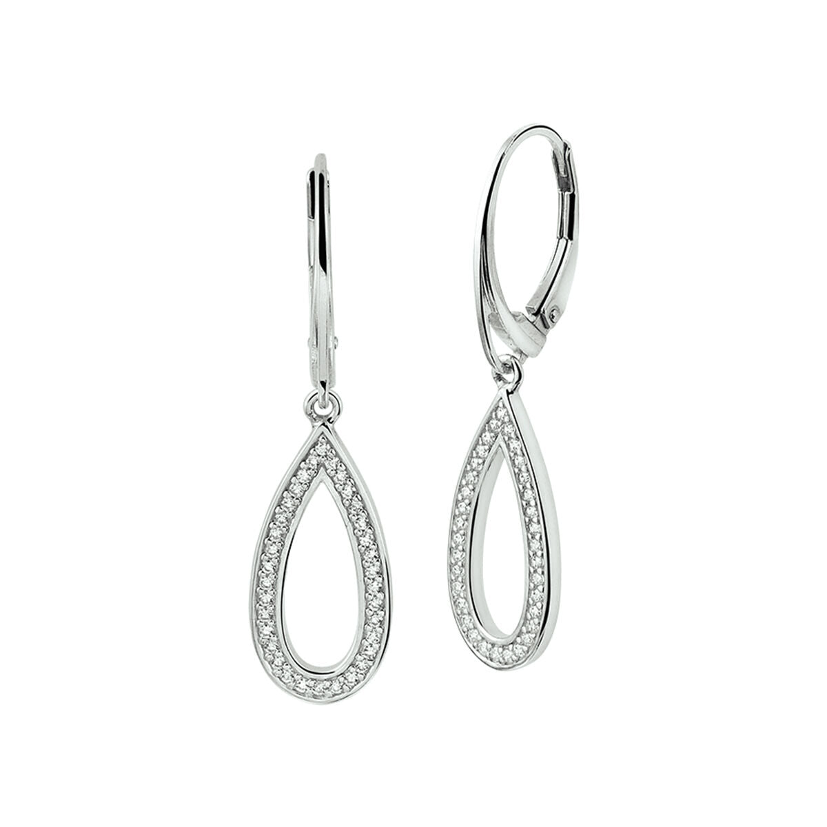 Zilveren Oorhangers Zirkonia Brisur Haak 38mm 1327087