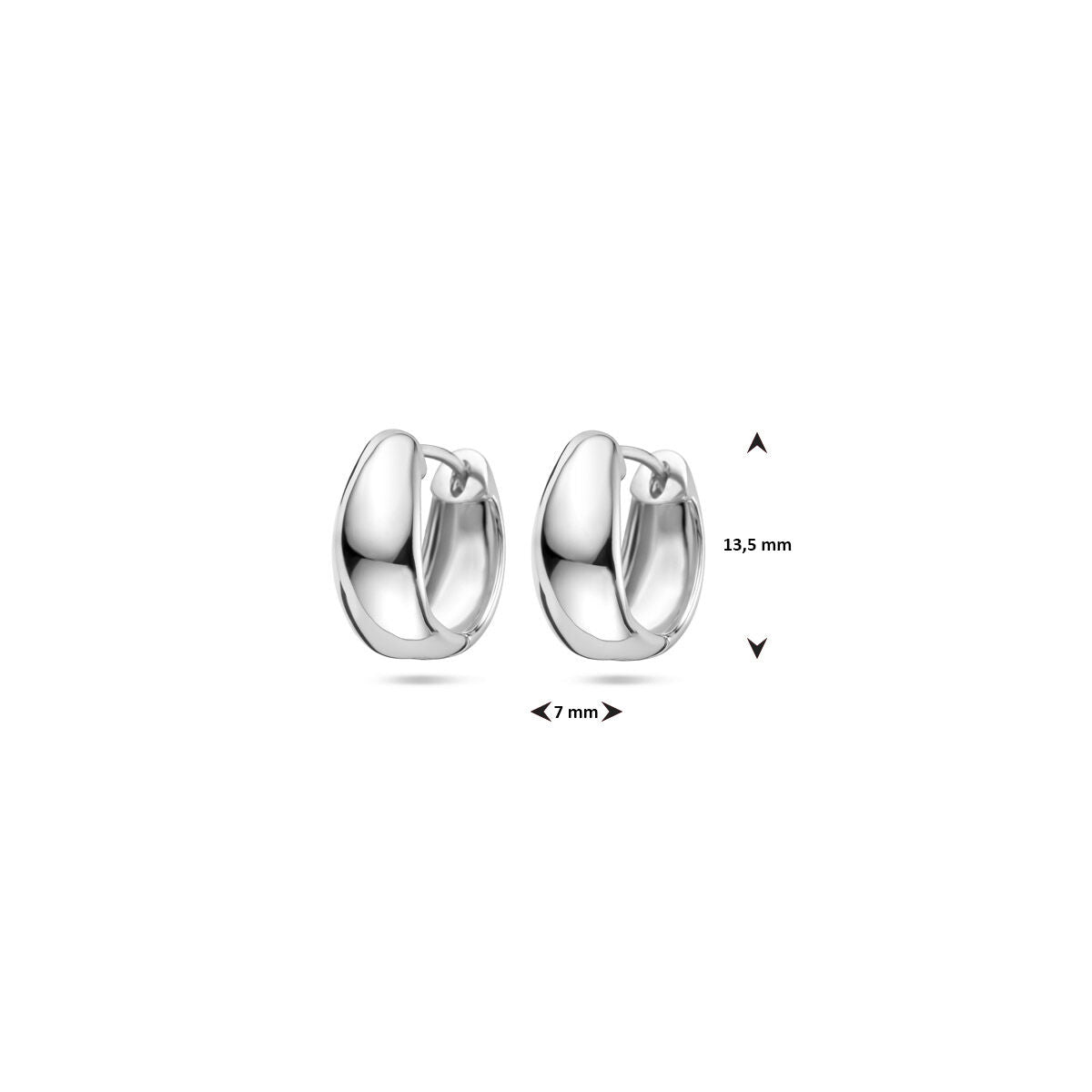 Zilveren Klapoorringen 13,5mm 1324587