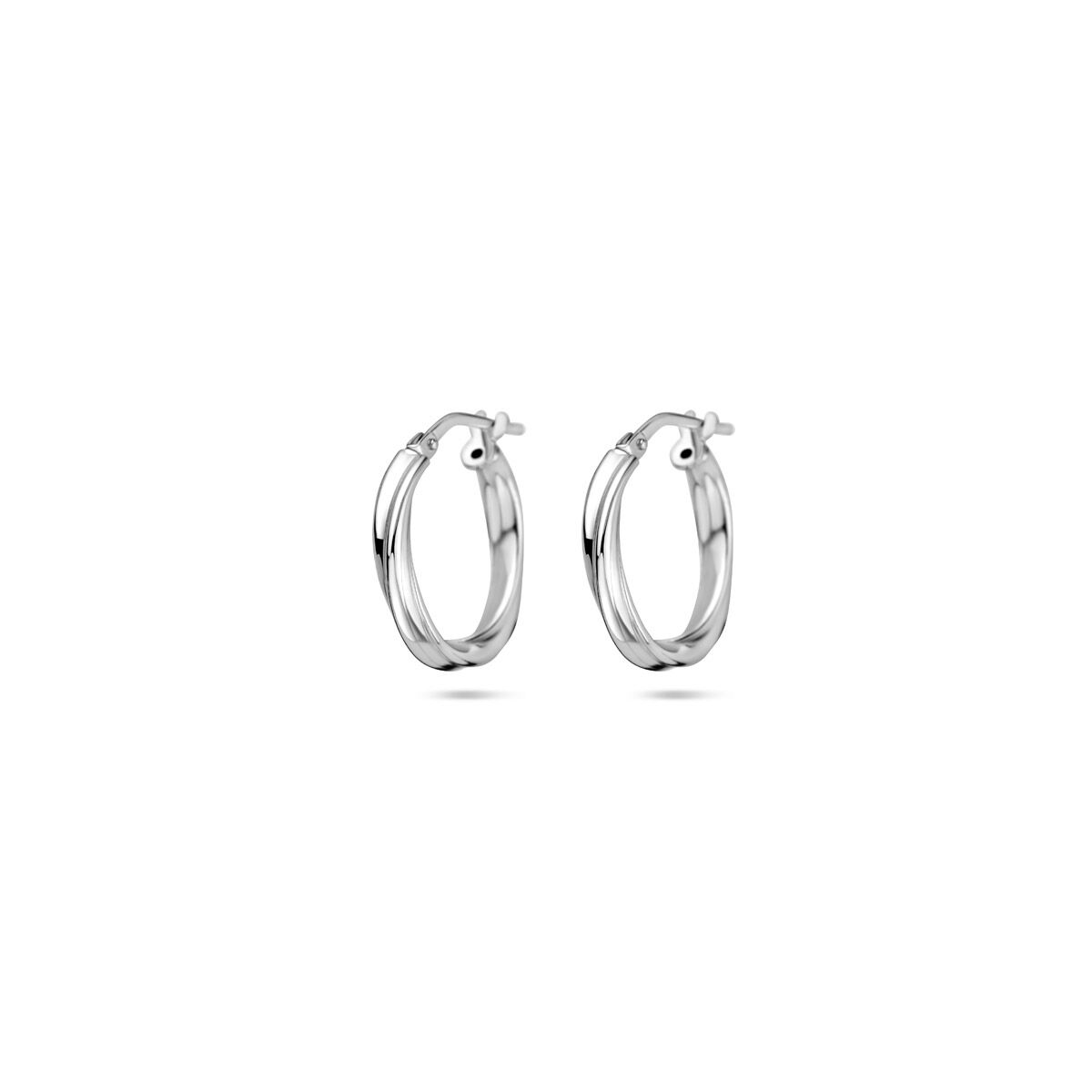 Zilveren Oorringen Gedraaid 2,0mm 16mm 1337956