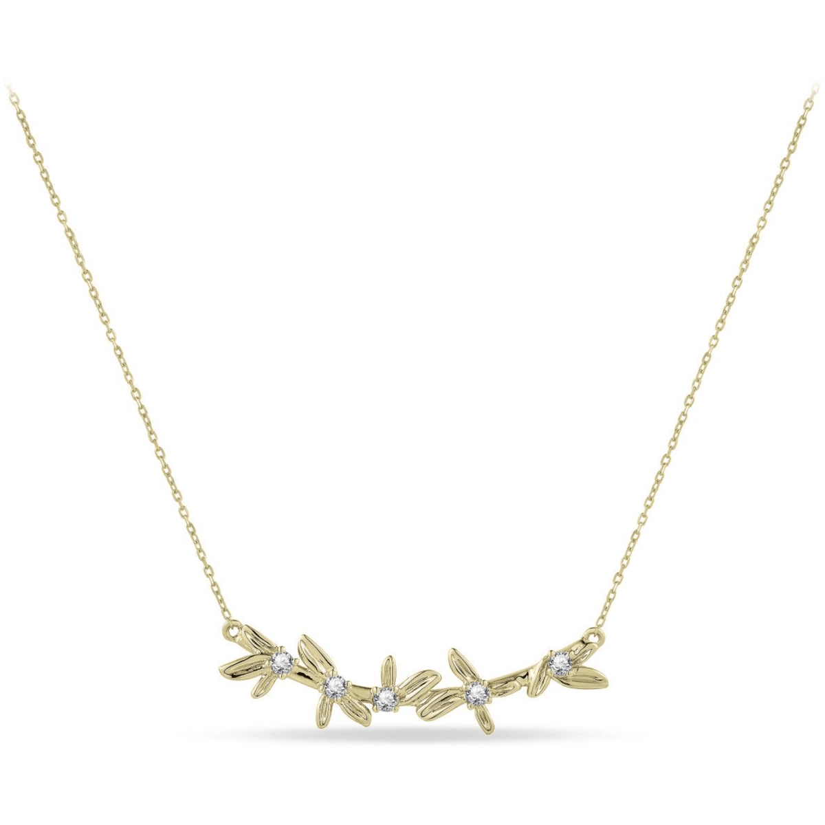 Gouden Bloemetjes Ketting VGN007 - 38+4