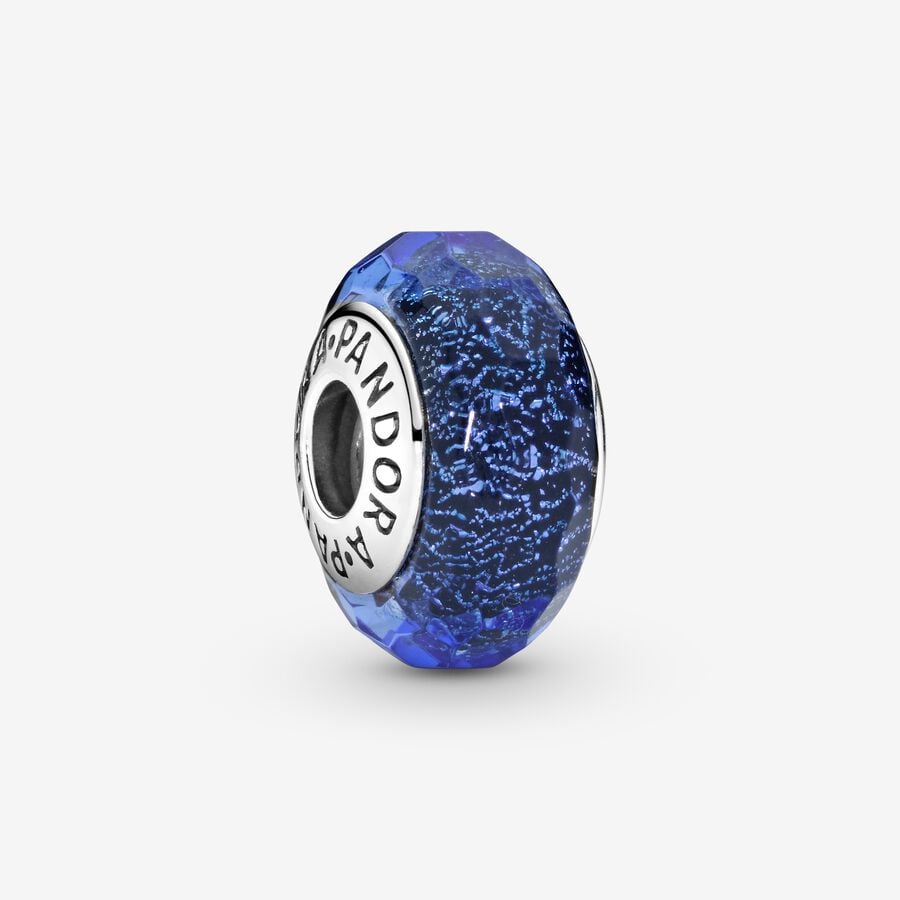 Pandora Bedel Blauw Murano Glas 791646