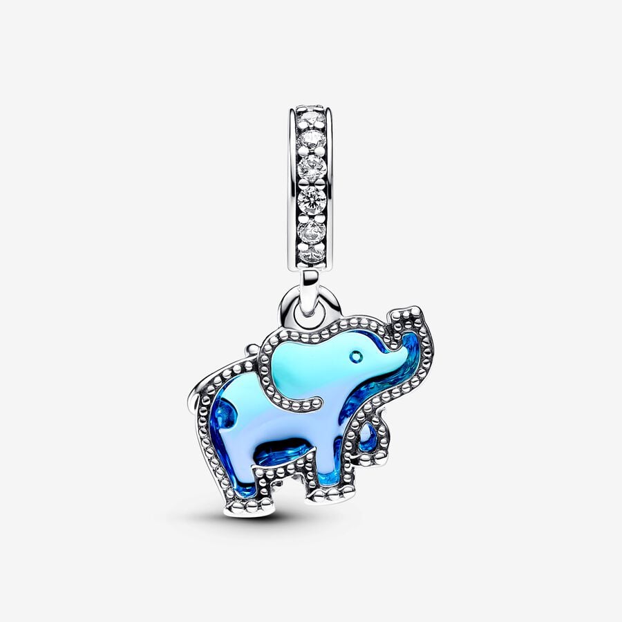 Pandora Bedel Blauwe Muranoglas Olifant 793339C01